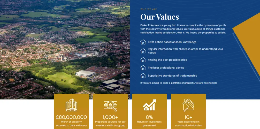 Web Design Case Study. Parker Eckersley. Property Web Design