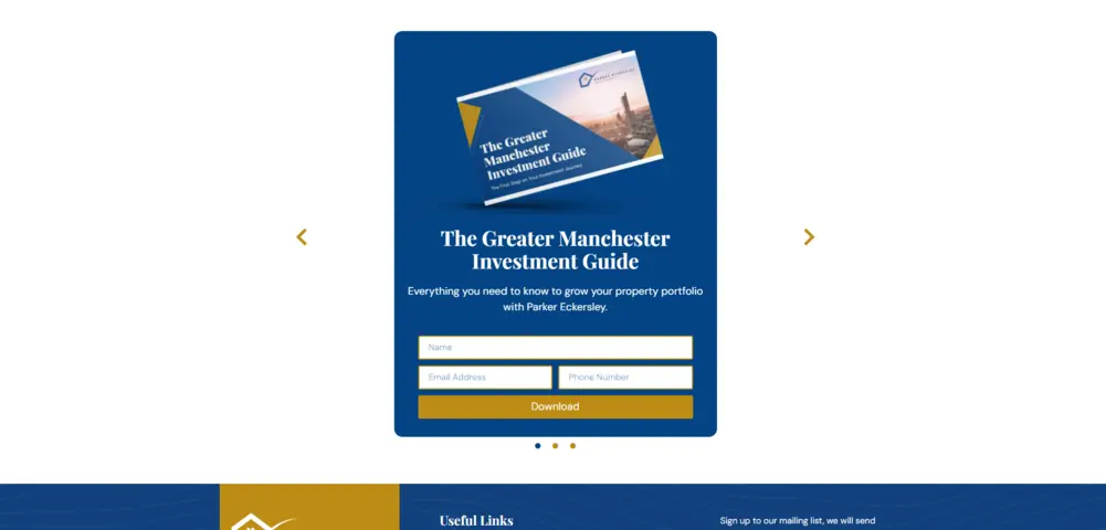 Property website designer. Web Development for property. Parker Eckersley Case Study.
