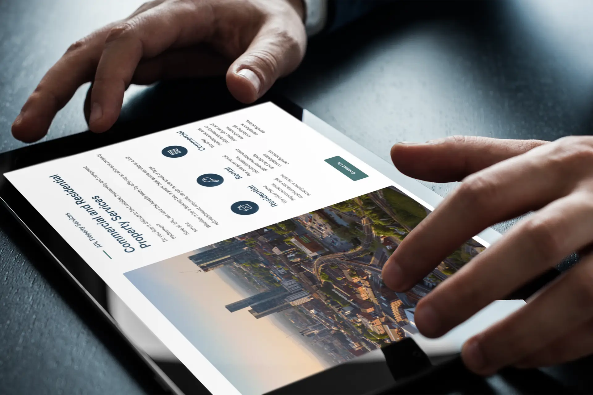Property industry web design project. APL Property Services